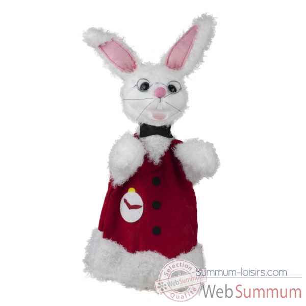Marionnette a main Anima Scena - Le lapin blanc - environ 30 cm - 22439a