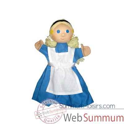 Marionnette a main Anima Scena - Alice - environ 30 cm - 22656a