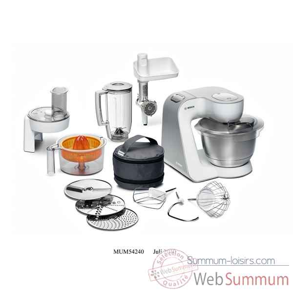Bosch robot multifonction  900w blanc silver - kitchen machinestyline 5109