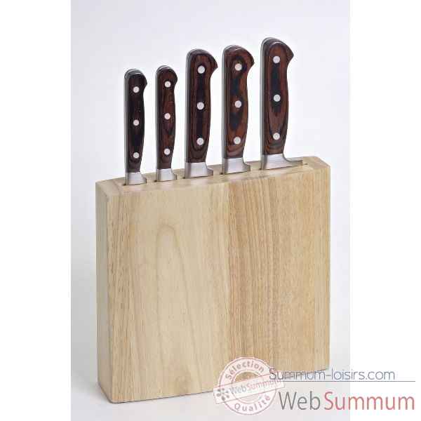 Bloc bois de 5 couteaux Cuisine -10906