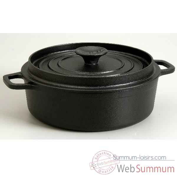 Invicta cocotte en fonte ovale 33 cm noir - mijoteuse Cuisine -316926