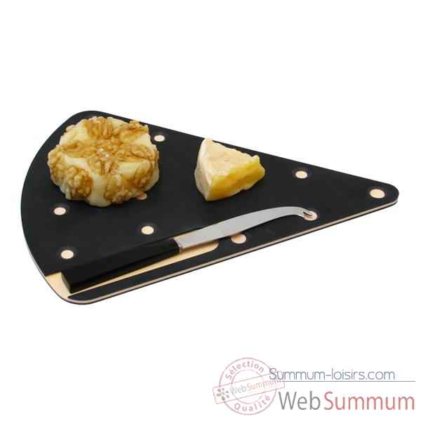 Roger orfevre plateau a fromage 29x22,5 cm bicolore + couteau - paper stone Cuisine -8390