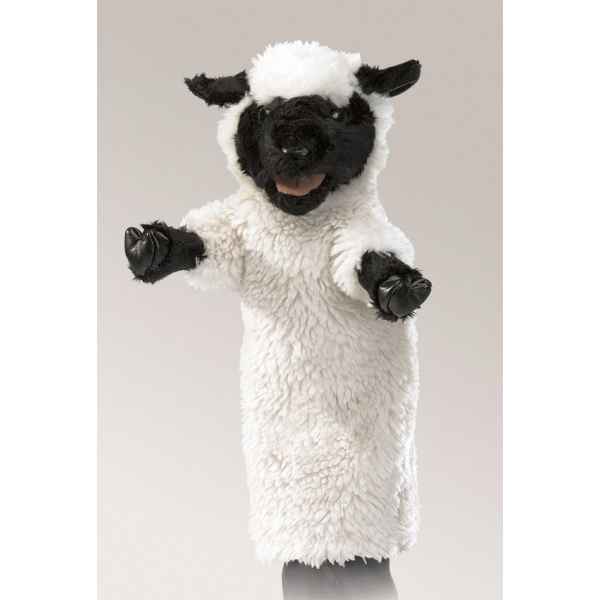 Marionnette peluche mouton tete noire folkmanis 2884