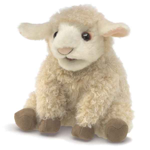 Marionnette a main petit mouton agneau peluche Folkmanis -3129