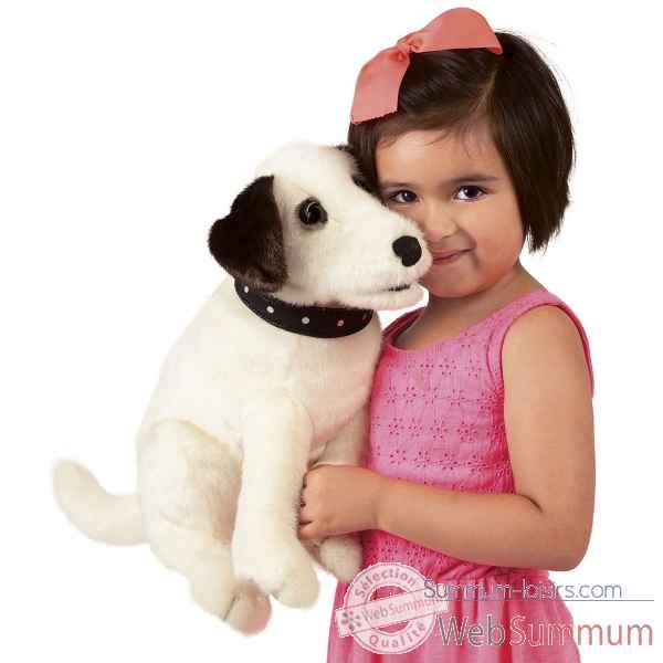 Marionnette a main ventriloque peluche chien terrier assis Folkmanis -3132 -2
