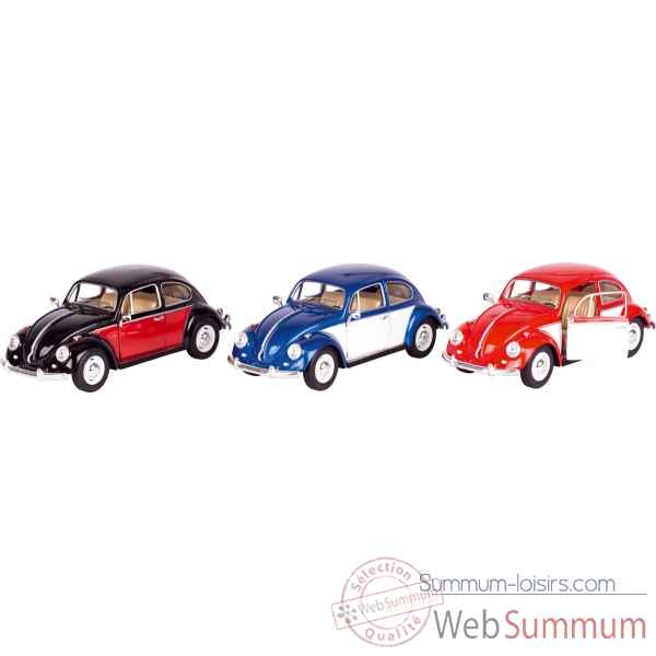 Lot de 3 volkswagen classical beetle (1967) 1:24 en metal Goki -12239