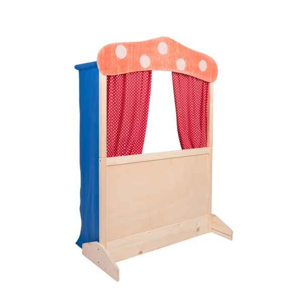 Theatre en bois et tissus Champignon Kersa pour marionnettes -90570