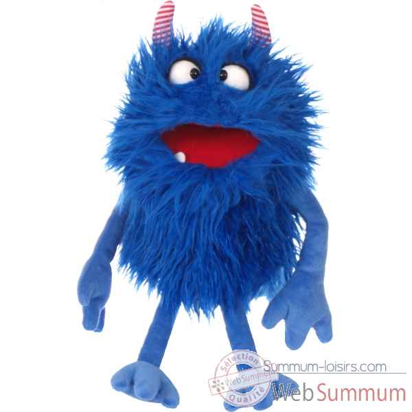 Marionnette a main schmackes monstre bleu ventriloque Living Puppets -W776 -1