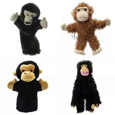 Lot marionnettes a main singe chimpanze gorille -LWS-424