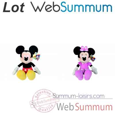 2 peluches Disney collection Mickey et Minnie 61cm -LWS-306