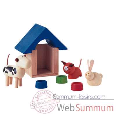 Animaux domestiques en bois - Plan Toys 7314
