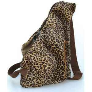 Sac banane tissu panthere double fourrure h. 36cm Sellerie Canine Vendeenne 12641