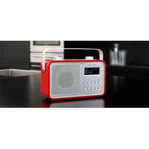 Radio am fm dab compacte portable rouge tangent -dab 2go-r