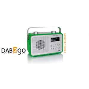 Radio am fm dab compacte portable vert pomme tangent -dab 2go-vp